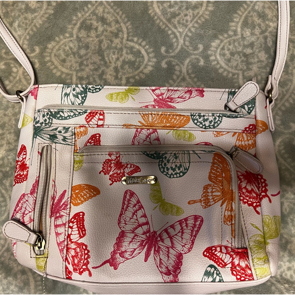 MultiSac White with Butterflies